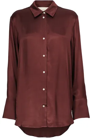 ASCENO Milan oversized bamboo satin shirt