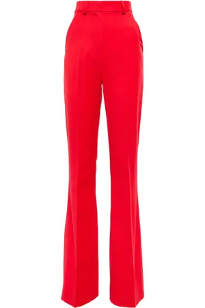 DAVID KOMA High-rise flared virgin wool pants