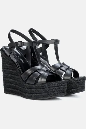 Saint Laurent Tribute 130 leather espadrilles
