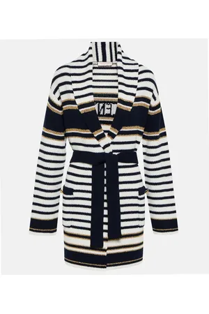 VALENTINO Striped virgin wool cardigan