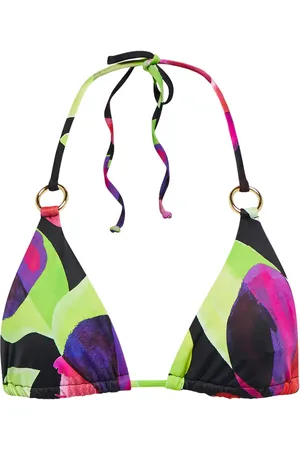 Louisa Ballou Printed halterneck bikini top