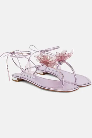 Aquazzura Zsa Zsa metallic leather sandals
