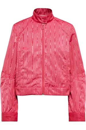 Marine Serre Boxy Moire track jacket