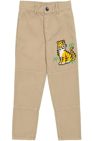 Kenzo Wide-leg cotton twill pants