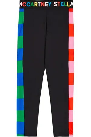 Stella McCartney Logo striped jersey leggings