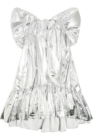 CAROLINE BOSMANS Bow-detail ruffled dress
