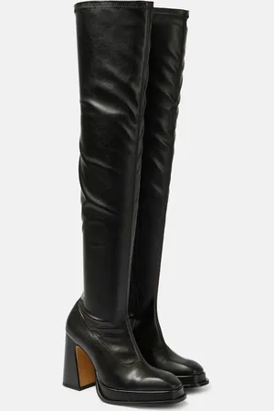 Souliers Martinez Velvet 100 faux leather over-the-knee boots