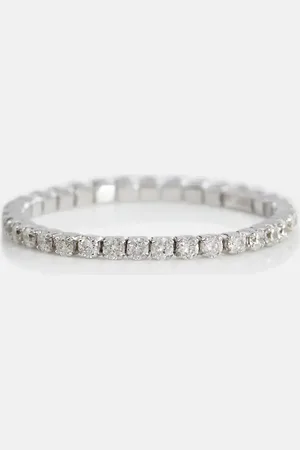Shay Single Thread 18kt white gold ring with diamonds