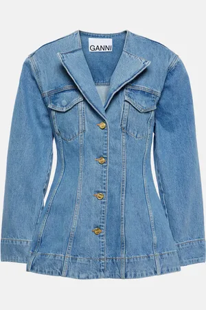 Ganni Single-breasted denim blazer