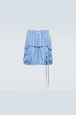 Jacquemus Le short Trivela striped cotton shorts