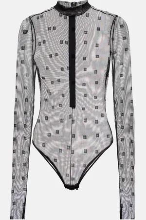 Givenchy 4G jacquard-knit tulle bodysuit