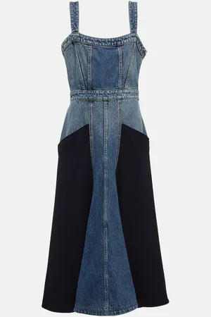 Chloé ChloÃ© Paneled denim midi dress