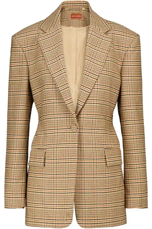 Altuzarra MacGuffin checked wool and cotton-blend blazer