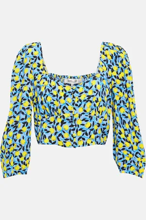 Diane von Furstenberg Dover printed crop top