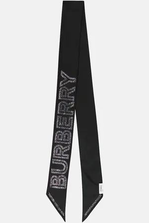 Burberry Logo embellished silk twill scarf