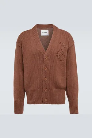 Jil Sander Embroidered knitted cardigan