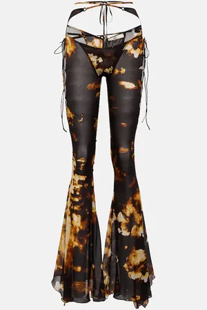 KNWLS Printed low-rise flared pants