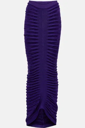 Alaïa AlaÃ¯a Ruched maxi skirt