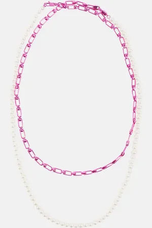 Eera EÃ©ra Double Reine sterling silver and pearl necklace