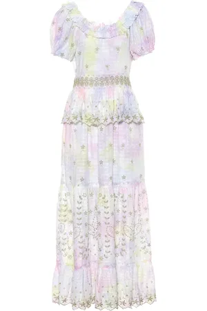 LOVESHACKFANCY Kennedy off-shoulder maxi dress
