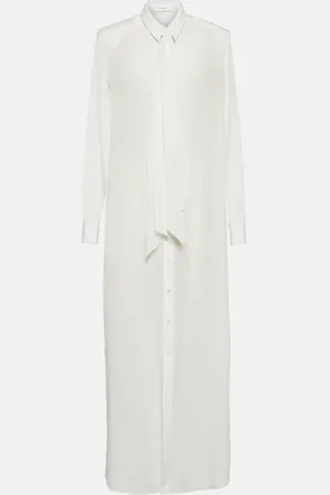 WARDROBE.NYC Layered silk maxi dress