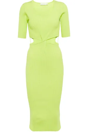 Simkhai Collette ribbed-knit cutout midi dress