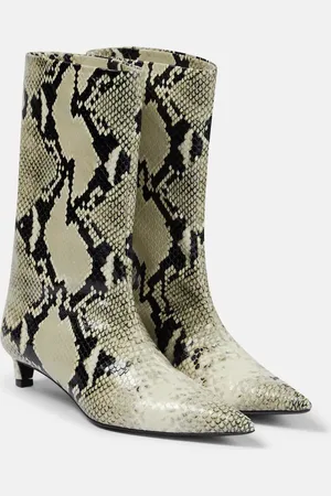 Jil Sander Snake-effect leather boots