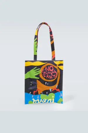 Marni X No Vacancy Inn printed canvas tote bag