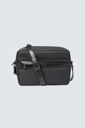 Saint Laurent Camp nylon and leather camera bag