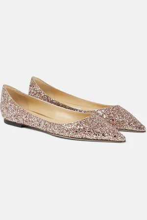 Jimmy Choo Love glitter ballet flats
