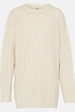 Totême Oversized cable-knit wool sweater