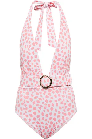 ALEXANDRA MIRO Eva halterneck belted swimsuit
