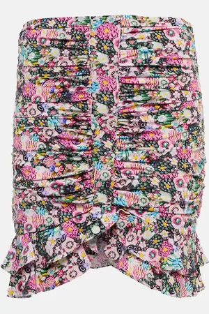 Isabel Marant Milendi floral silk-blend miniskirt