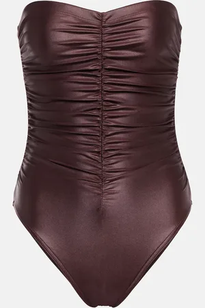 Karla Colletto Basics ruched bandeau swimsuit