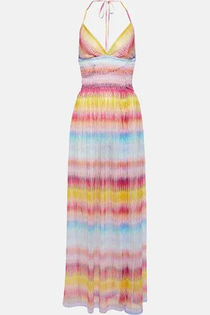 Missoni Zig-zag halterneck maxi dress