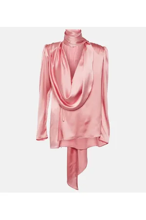 MAGDA BUTRYM Draped silk-blend blouse