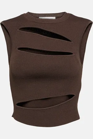 CHRISTOPHER ESBER Cutout ribbed-knit top