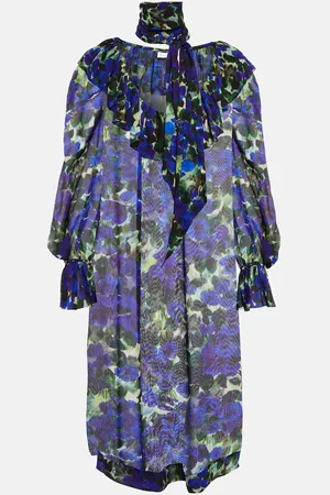 DRIES VAN NOTEN Printed crÃªpe midi dress