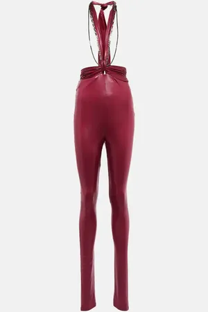 The Attico Ruby chain-trimmed leggings