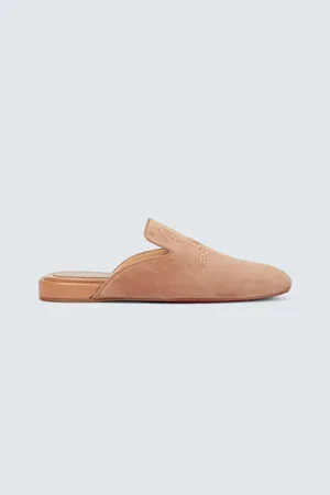 Christian Louboutin Navy Coolito Flat mules