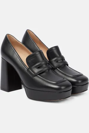 Gianvito Rossi Leather loafer pumps