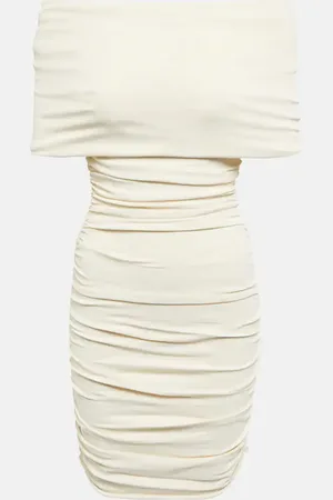 Khaite Aerica off-shoulder minidress