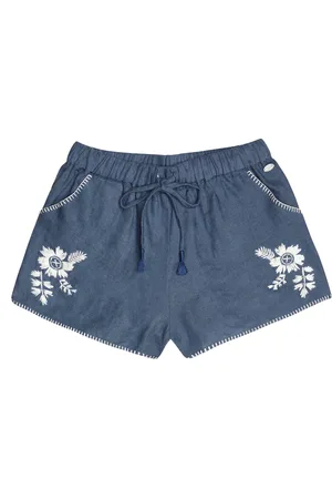 Tartine Et Chocolat Embroidered linen shorts