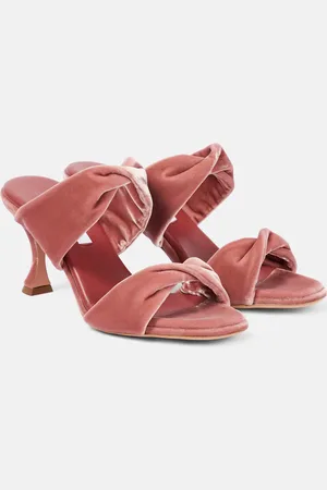Aquazzura Twist 95 velvet mules