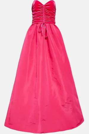 MONIQUE LHUILLIER Strapless silk gown