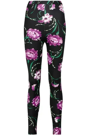 RODARTE Floral-printed high-rise leggings