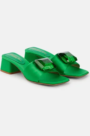 Gianvito Rossi Jaipur Slide embellished satin sandals