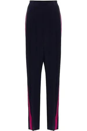 Stella McCartney High-rise silk crÃªpe wide-leg pants