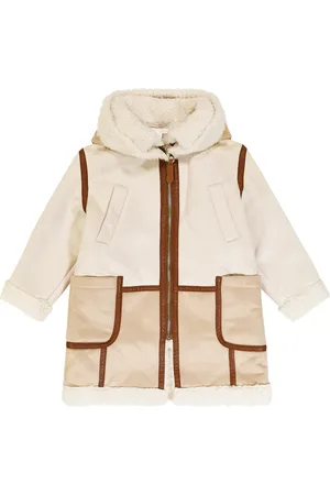Chloé ChloÃ© Kids Faux shearling-trimmed coat