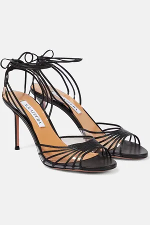 Aquazzura Call me Sandal 85 leather peep-toe sandals